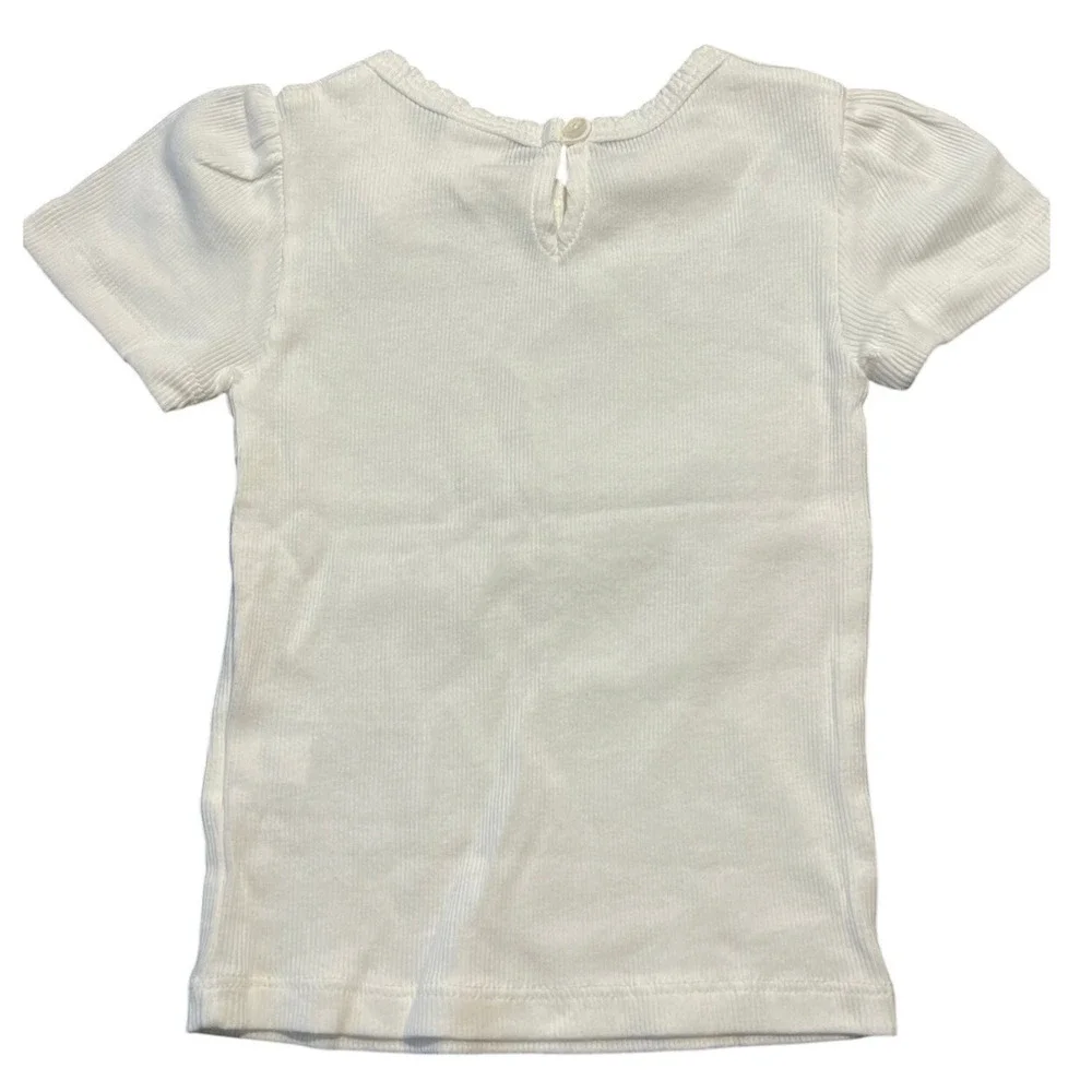 Baby GAP Cream Scallop Neck Top Size 4 New with Tags